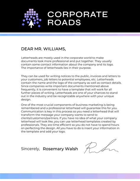 company letterhead examples uk|Letterhead Examples for Any Job .